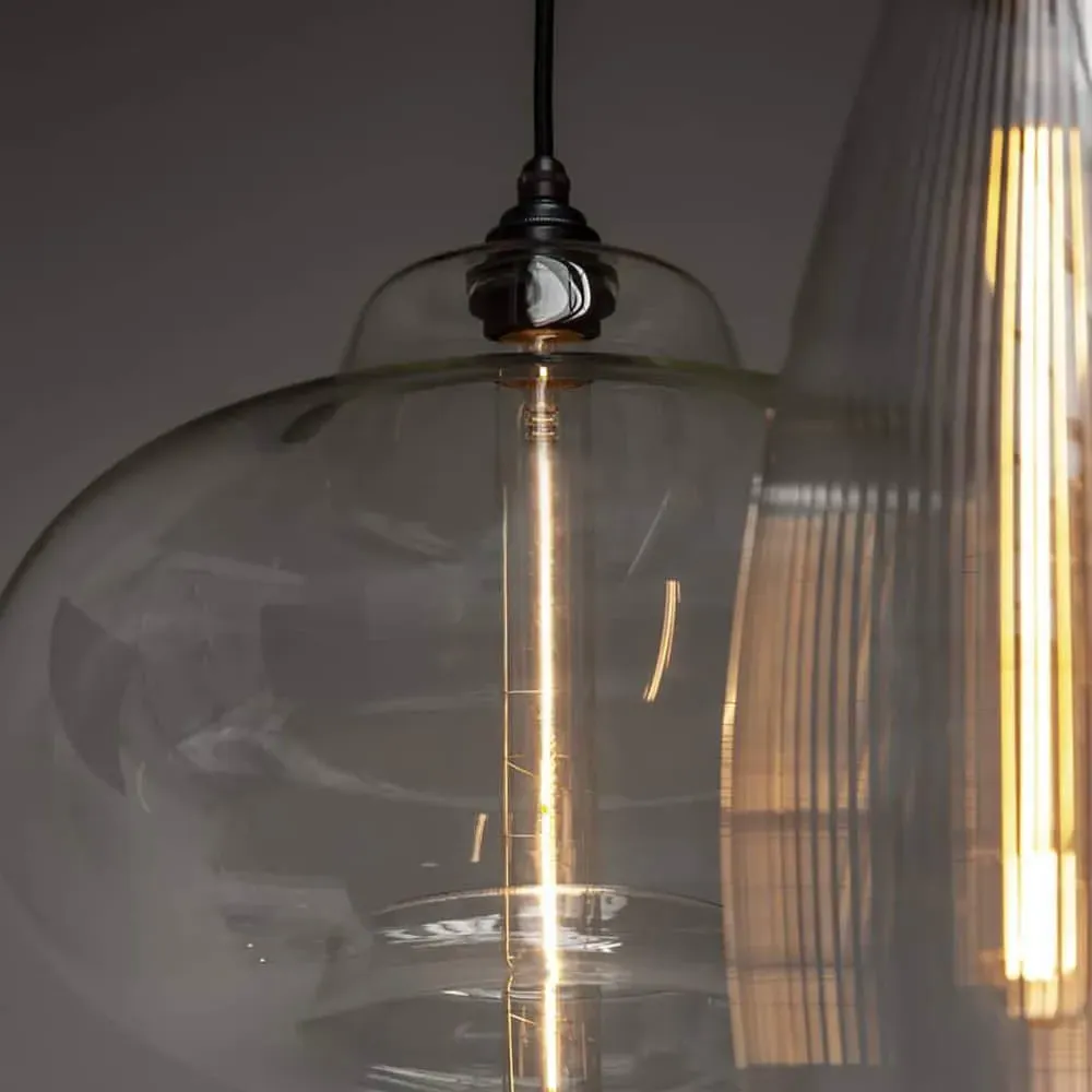 XL Pendant Light with Ribbed Glass