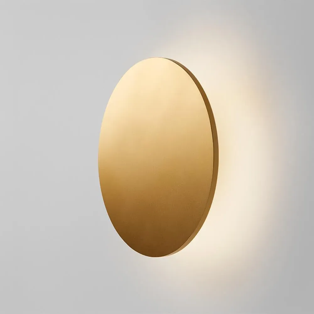 12cm Round Wall Light with Dimmer - White, Aluminium