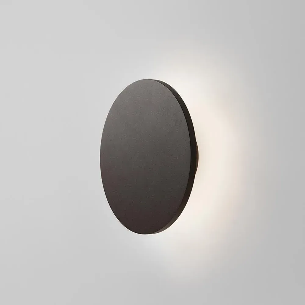 Circular Wall Light with Dimmer - Black, Aluminium