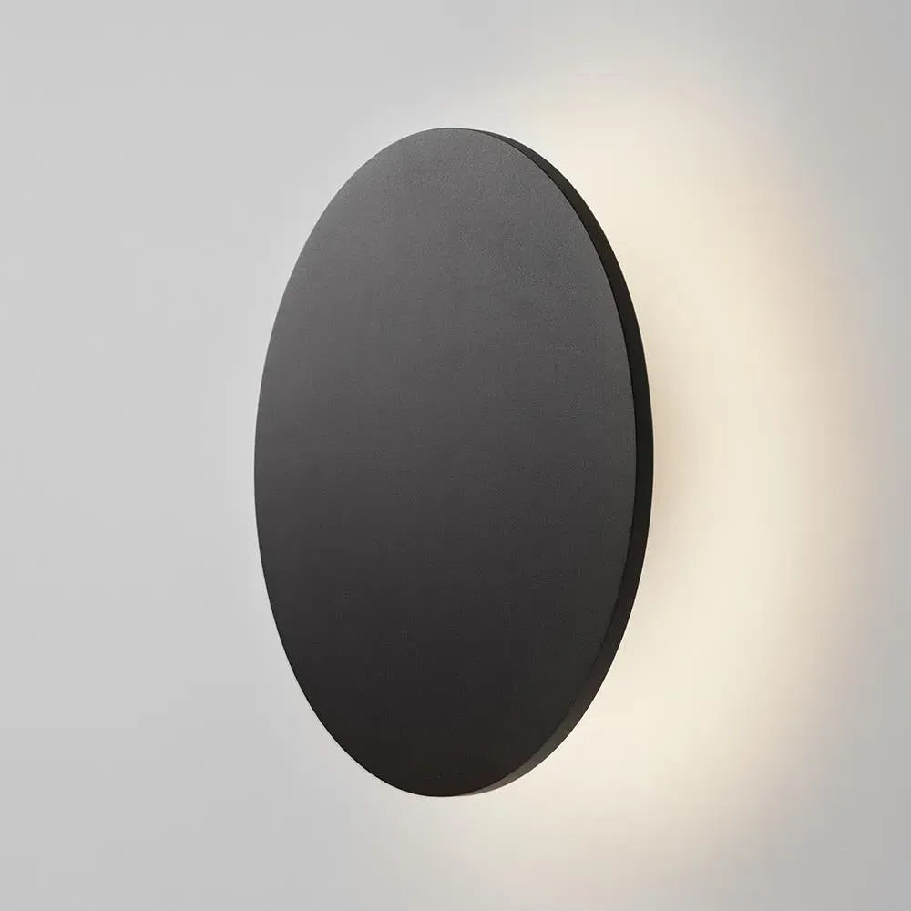 Circular Wall Light with Dimmer - Black, Aluminium