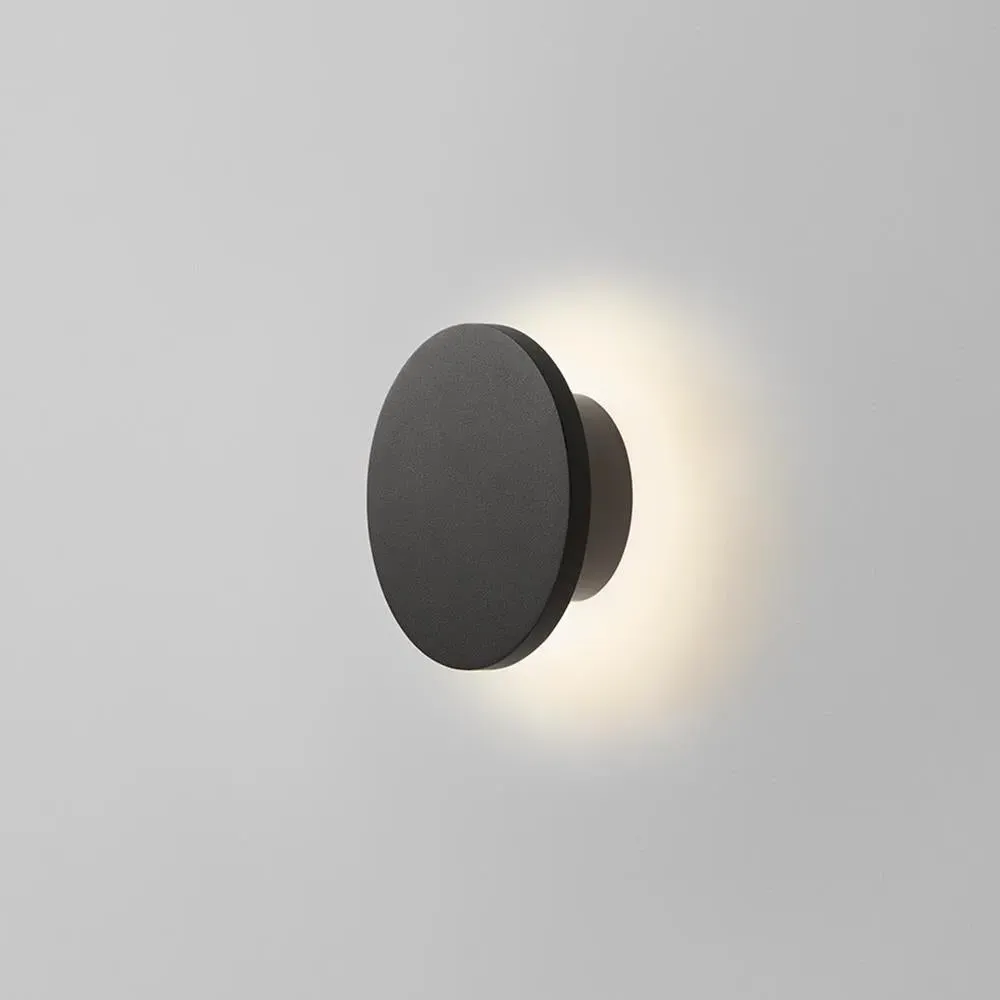 Circular Wall Light with Dimmer - Black, Aluminium image