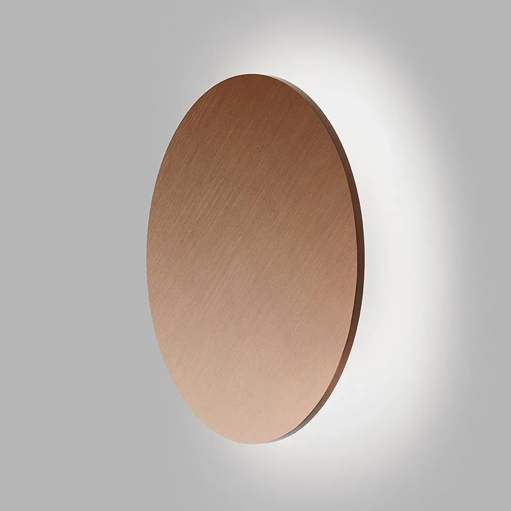 Circular Wall Light with Dimmer - Rose Gold, Aluminium