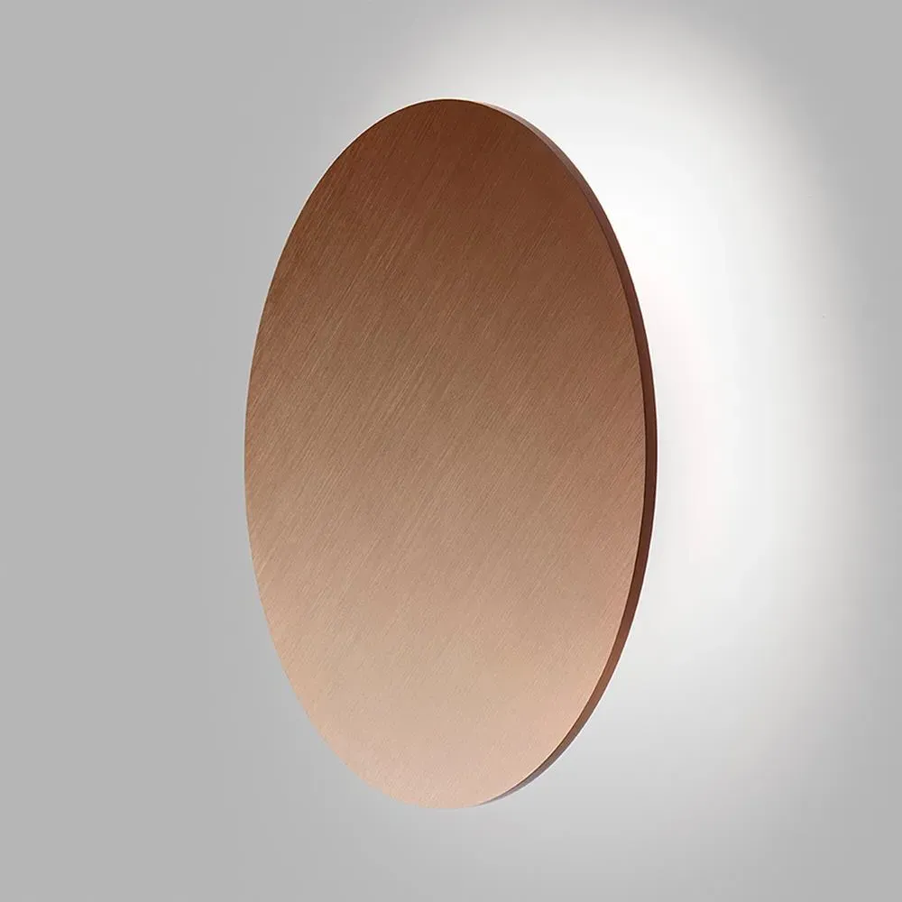 Circular Wall Light with Dimmer - Rose Gold, Aluminium