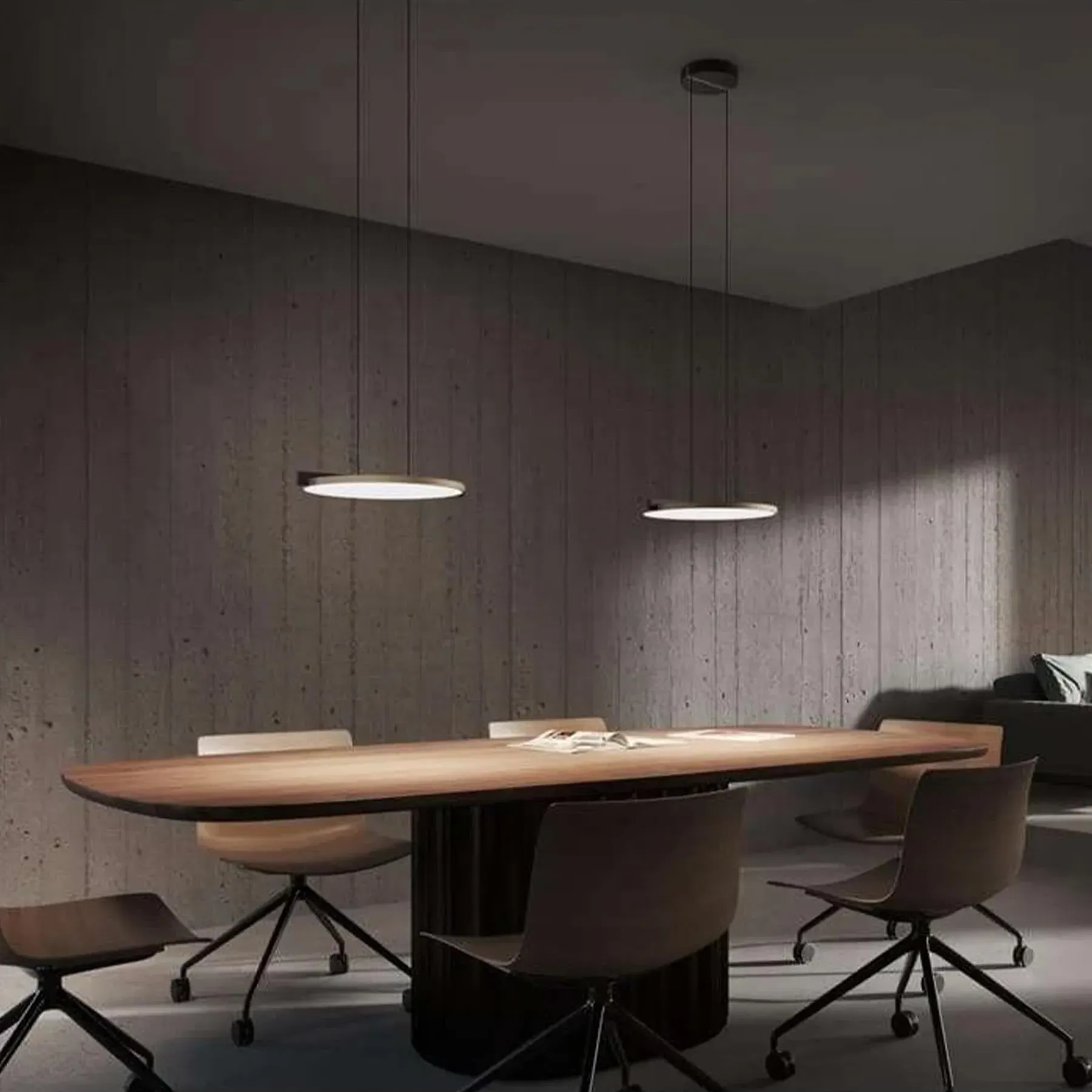 Disc Pendant Light - Silver, Aluminium