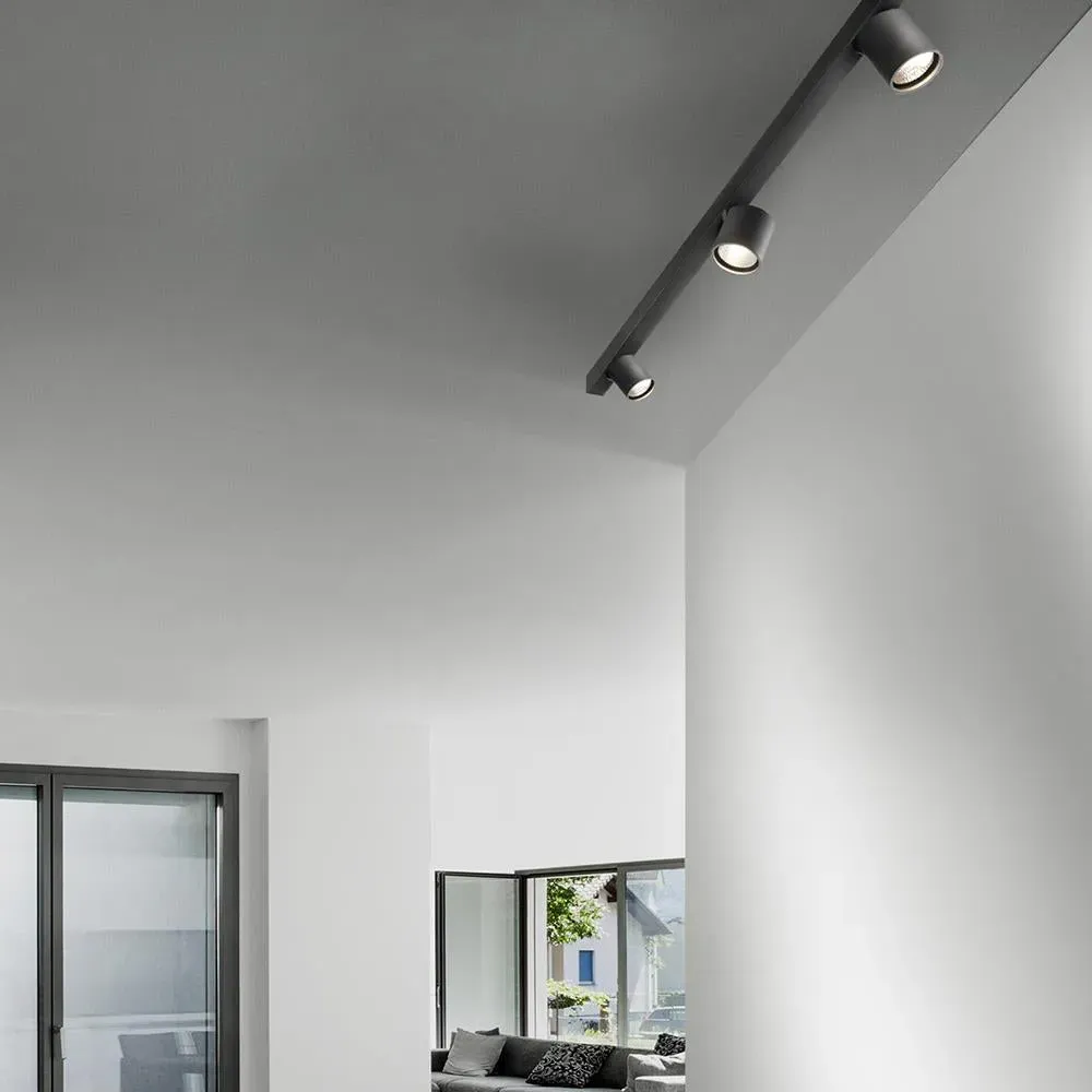 Large Ceiling Light Flush Mount - Black, Aluminium