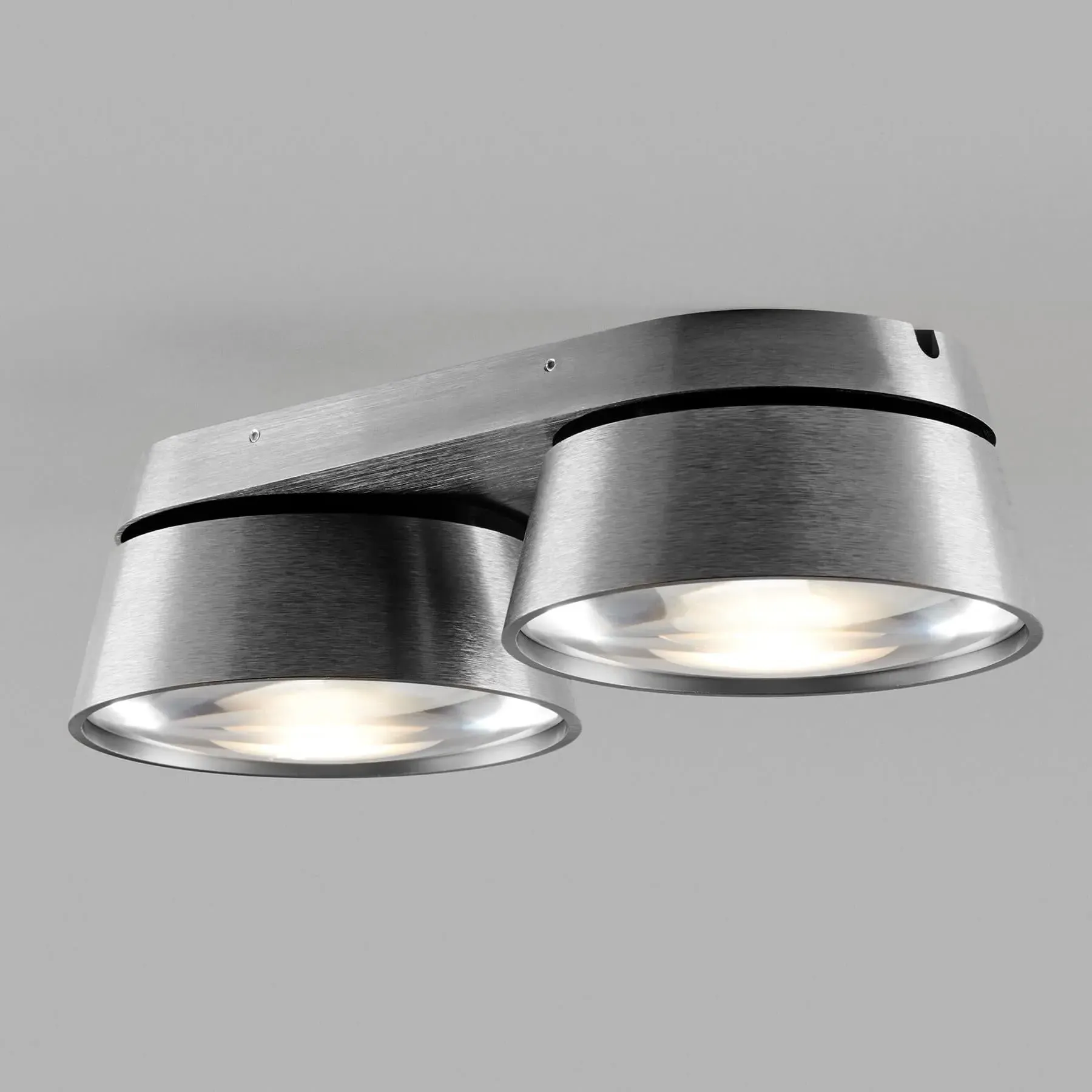 Large Double Ceiling Light - Titanium, Aluminium image