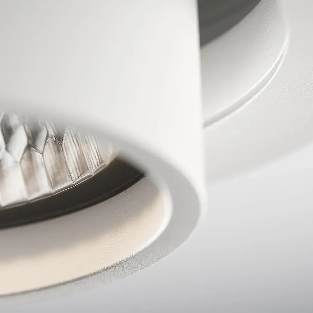 Large Flush Ceiling Light - White, LED