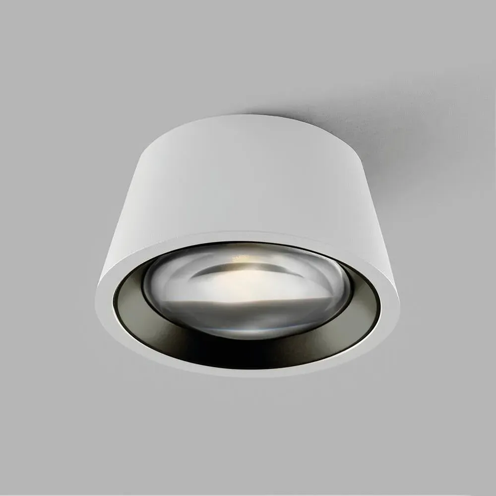 Large Flush Ceiling Light with Frame - Black