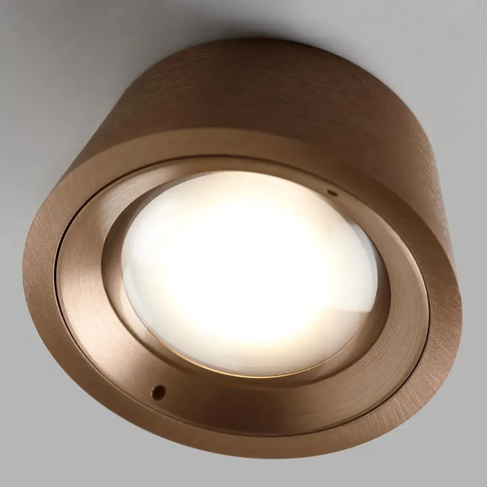 Large Flush Ceiling Light with Frame - White