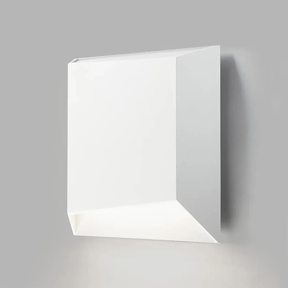 Large Outdoor Wall Light - White, Metal