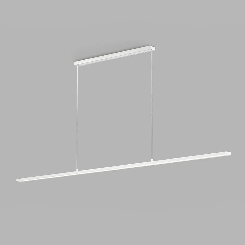 Large Pendant Light Slimline Design - White