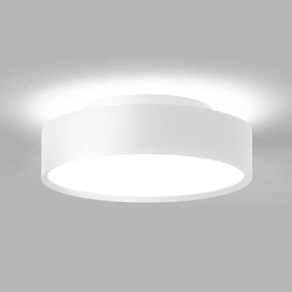 Large Round Ceiling Light with LED - White