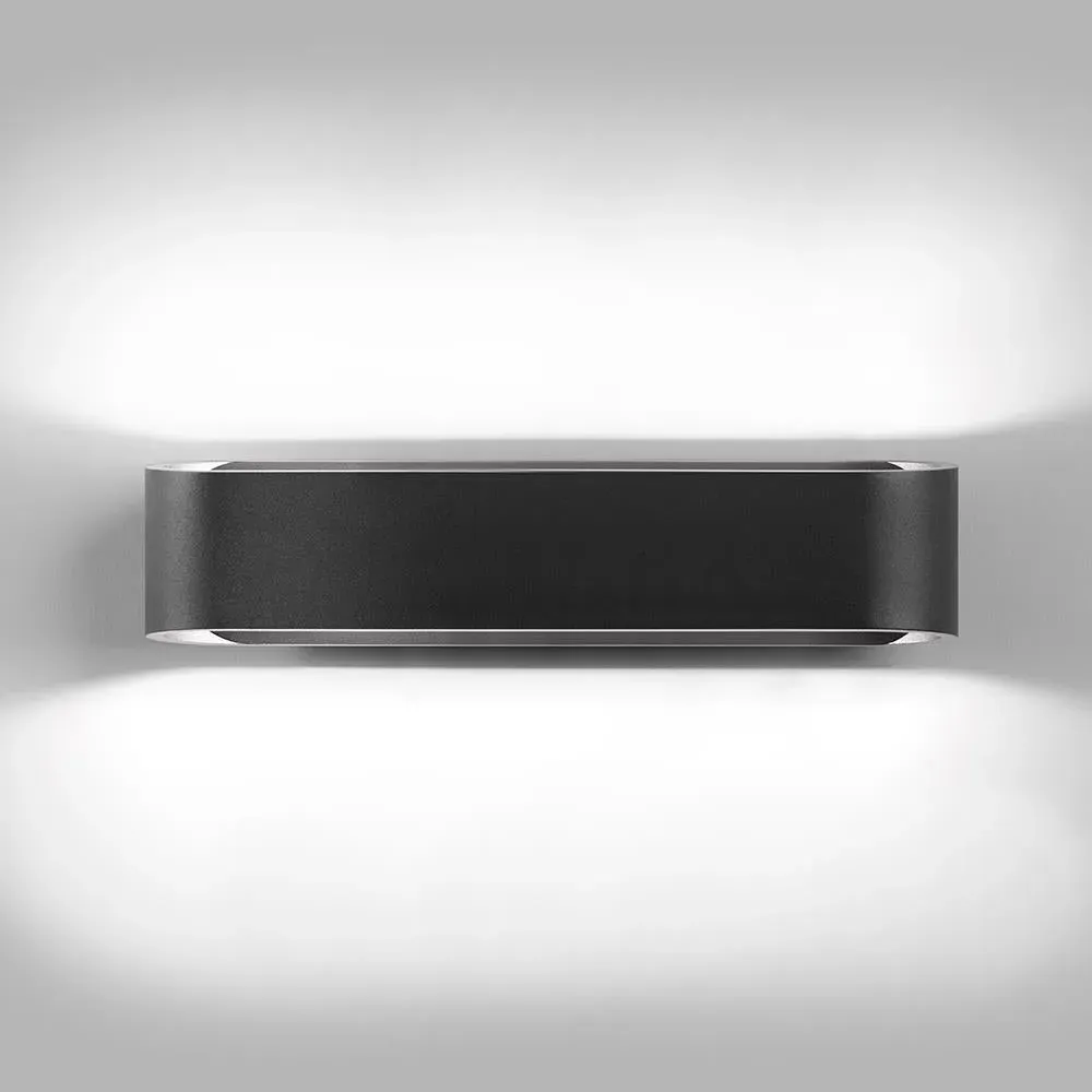 Large Up & Down Wall Light - Black, Metal image