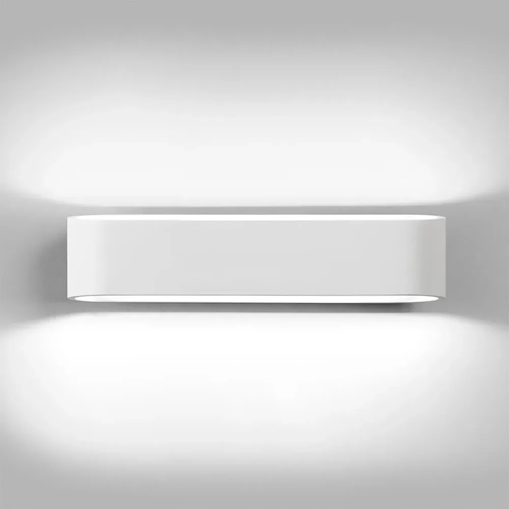 Large Up & Down Wall Light - White, Metal