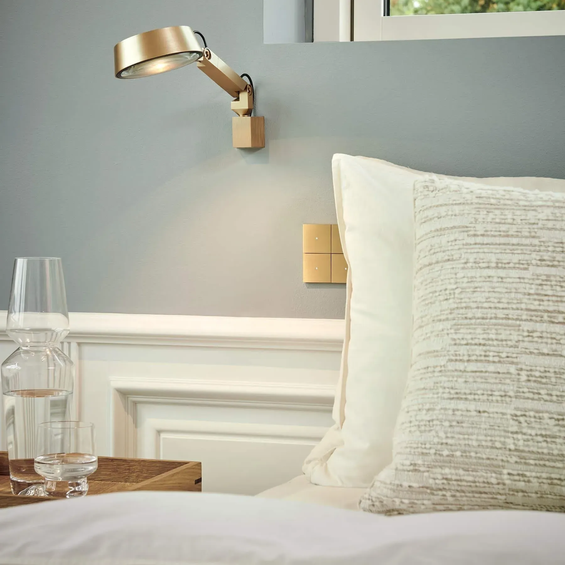 LED Wall Light with Touch Sensor - White