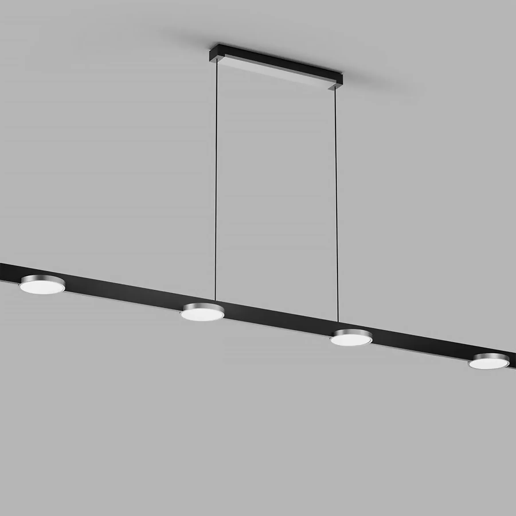 Linear Disc Pendant Light - Gold, Aluminium