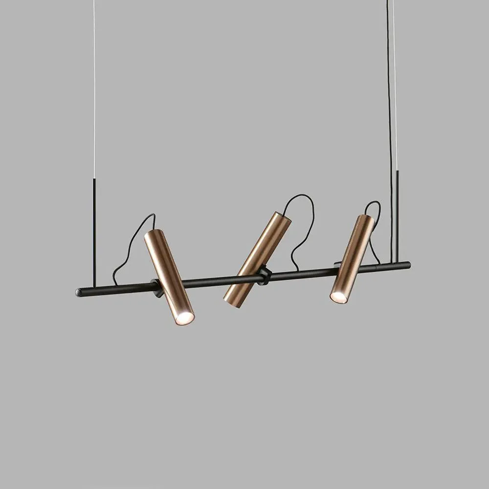 Medium Linear Pendant Light - Rose Gold, Aluminium