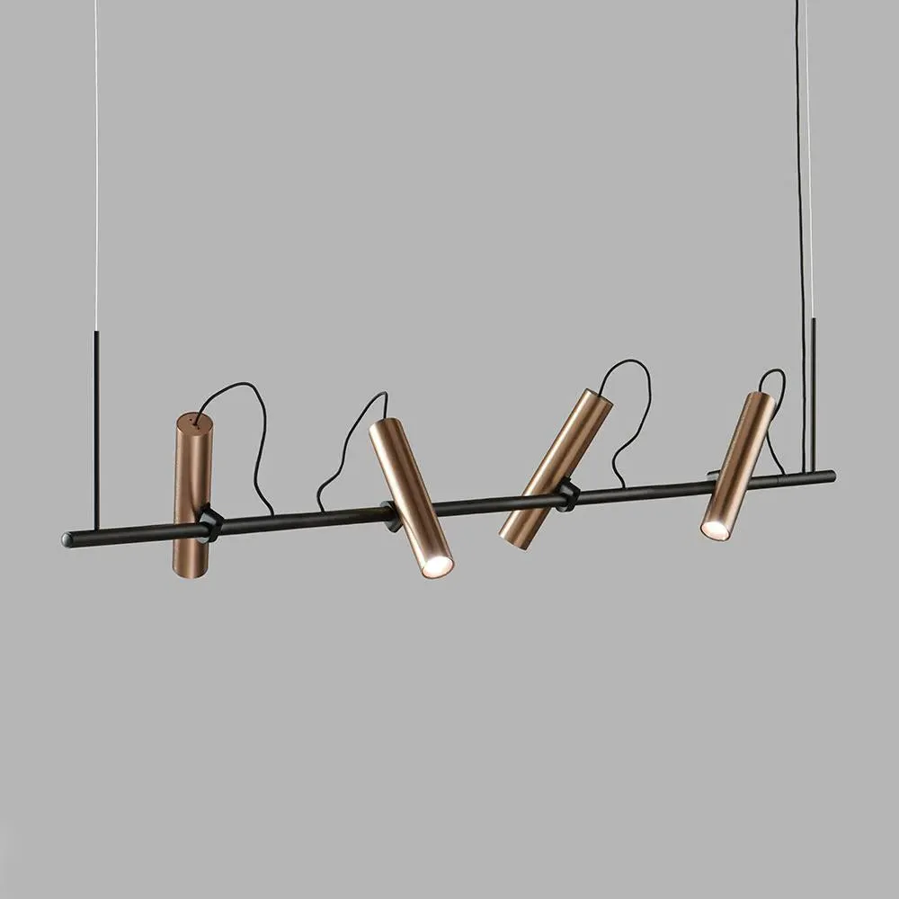 Medium Linear Pendant Light - Rose Gold, Aluminium