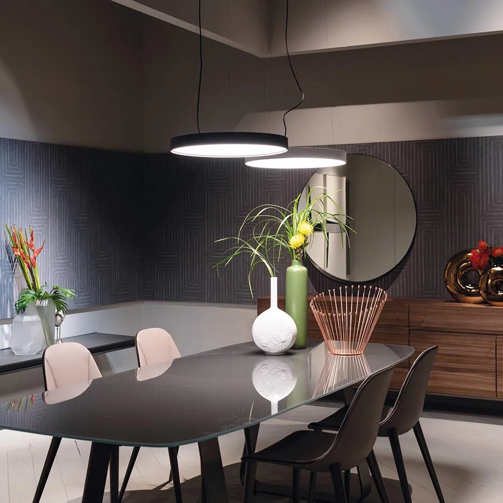 Medium Pendant Light with LED - Black, Aluminium