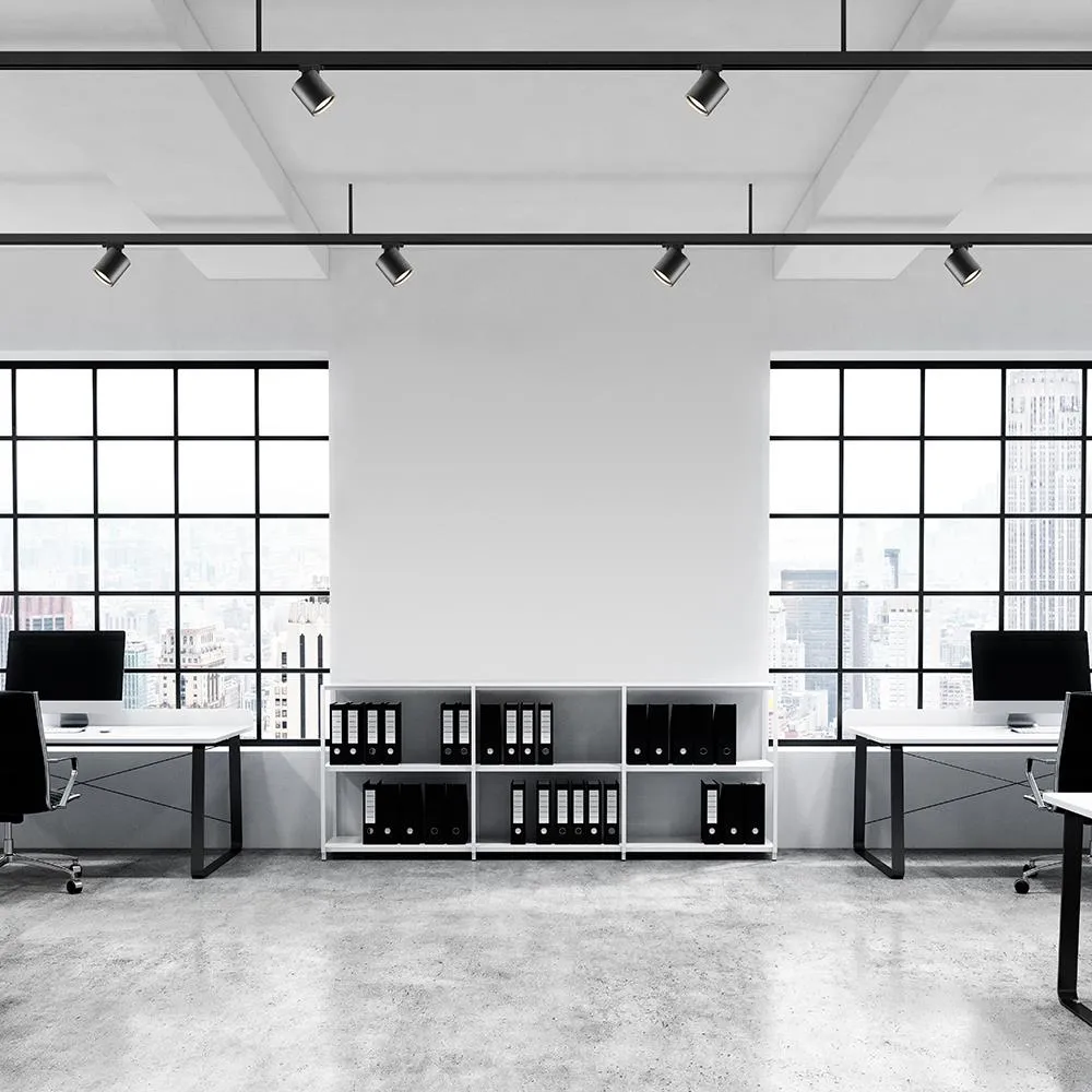 Mini Ceiling Light Spotlight - Black, Aluminium