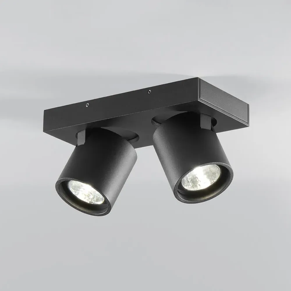 Mini Double Ceiling Light - Black, Aluminium image
