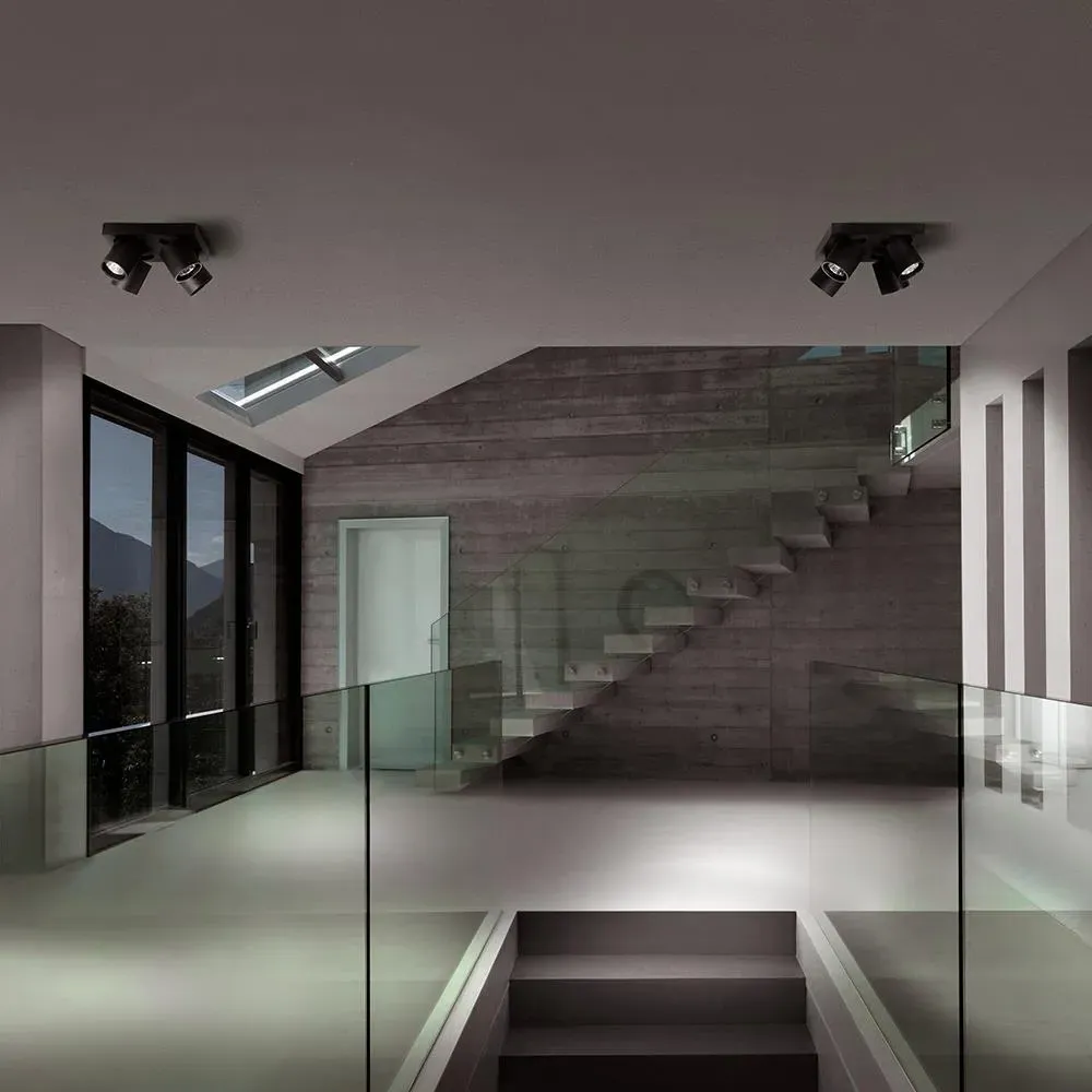 Mini Double Ceiling Light - White, Aluminium