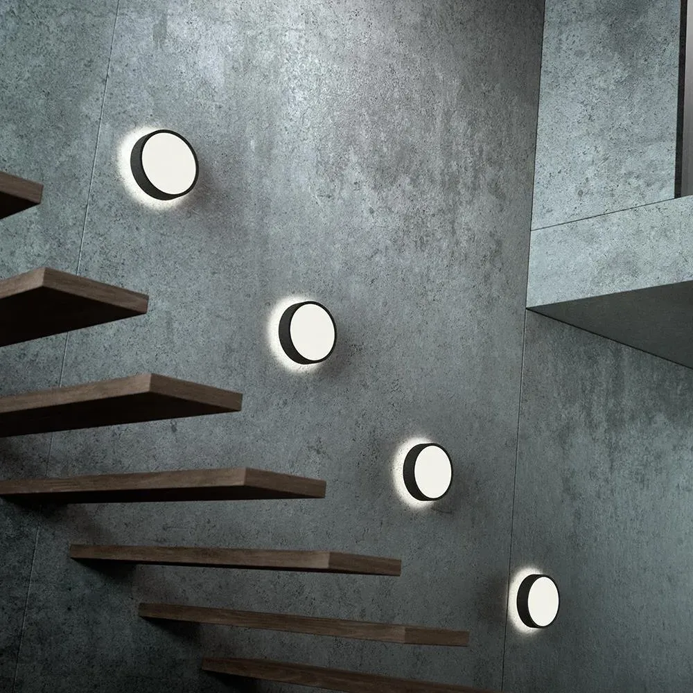 Small Ceiling Light with Halo Effect - Titanium