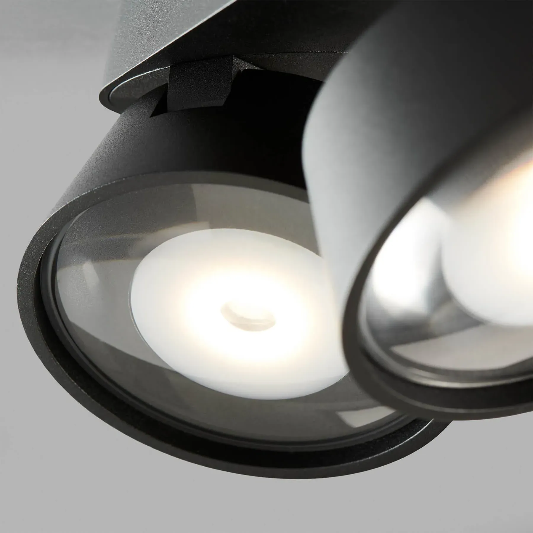 Small Double Ceiling Light - Titanium, Aluminium