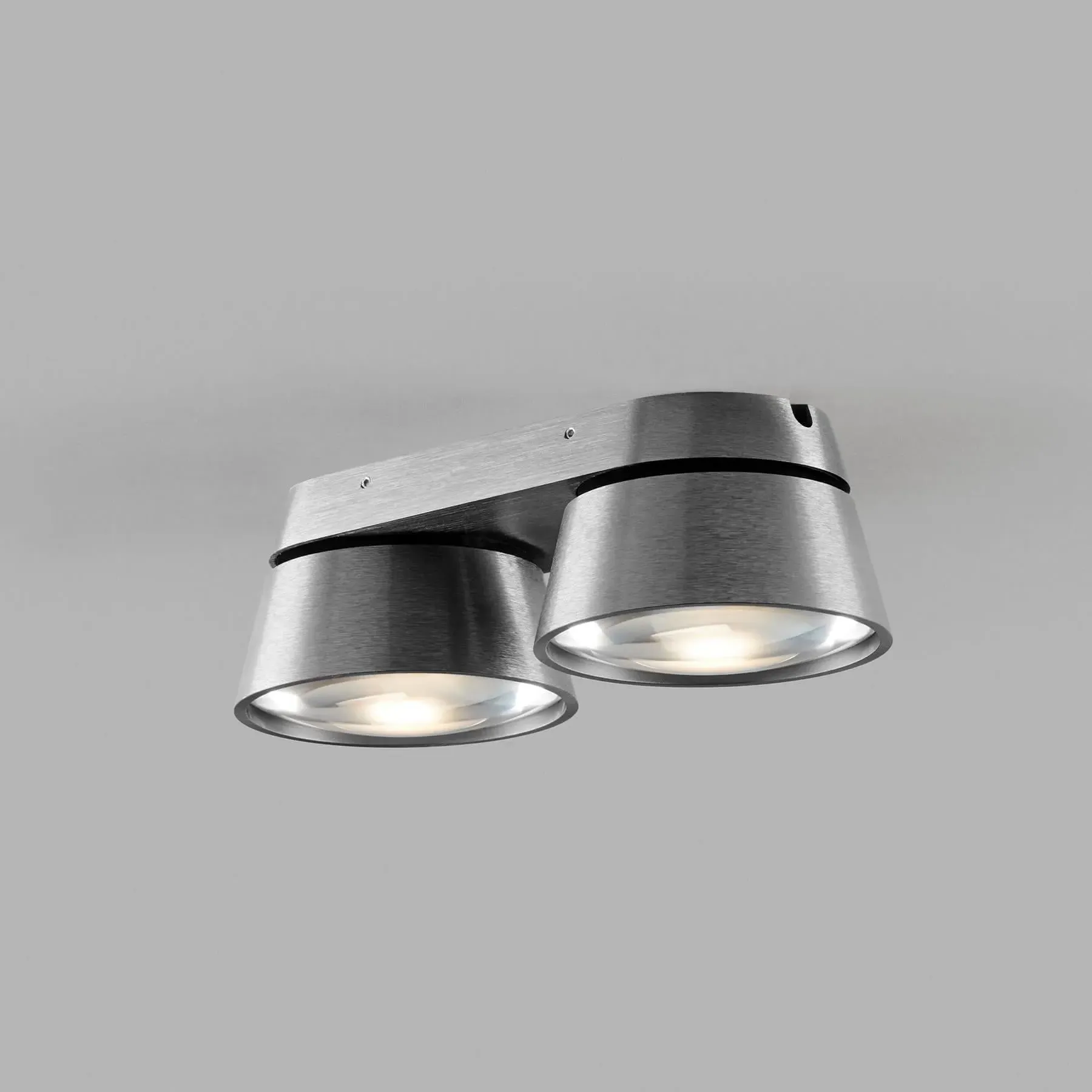 Small Double Ceiling Light - Titanium, Aluminium