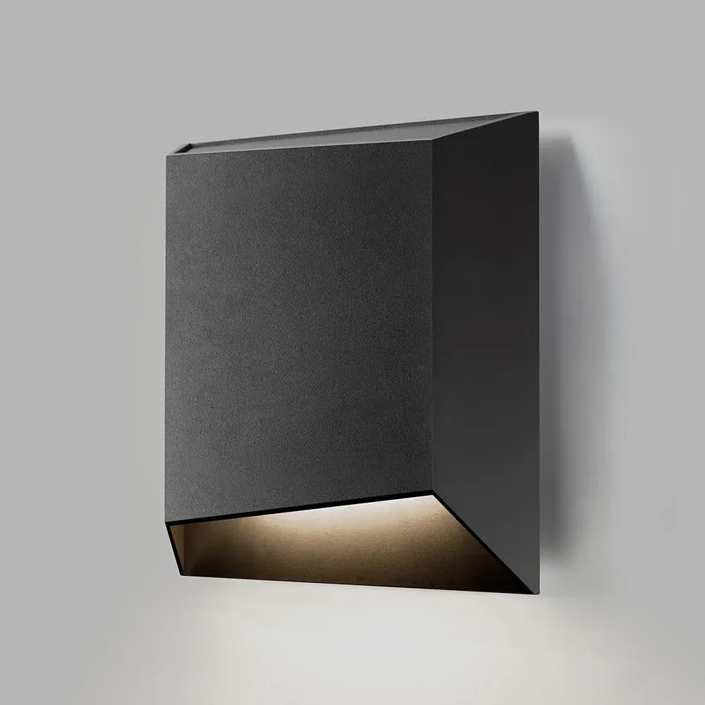 Small Outdoor Wall Light - Black, Metal