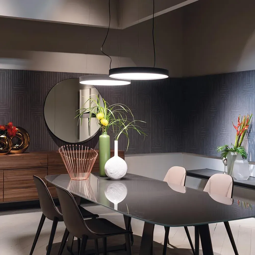 Small Pendant Light with LED - Black, Aluminium