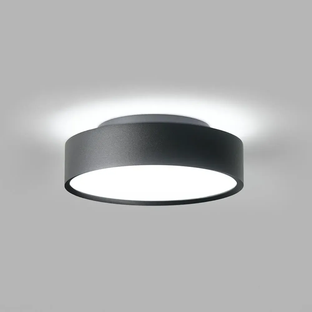 Small Round Ceiling Light with LED - Black