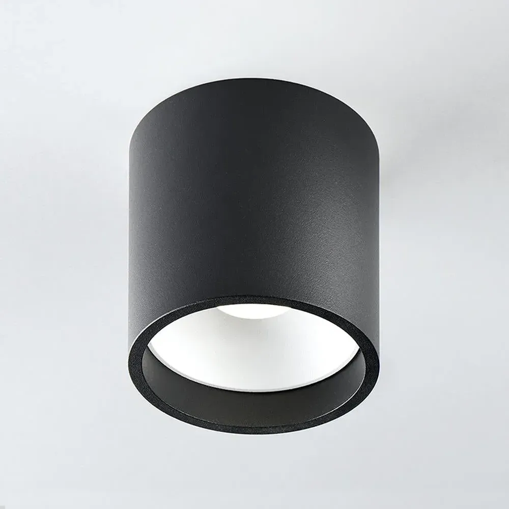 Small Round Ceiling Spotlight - Black, Aluminium