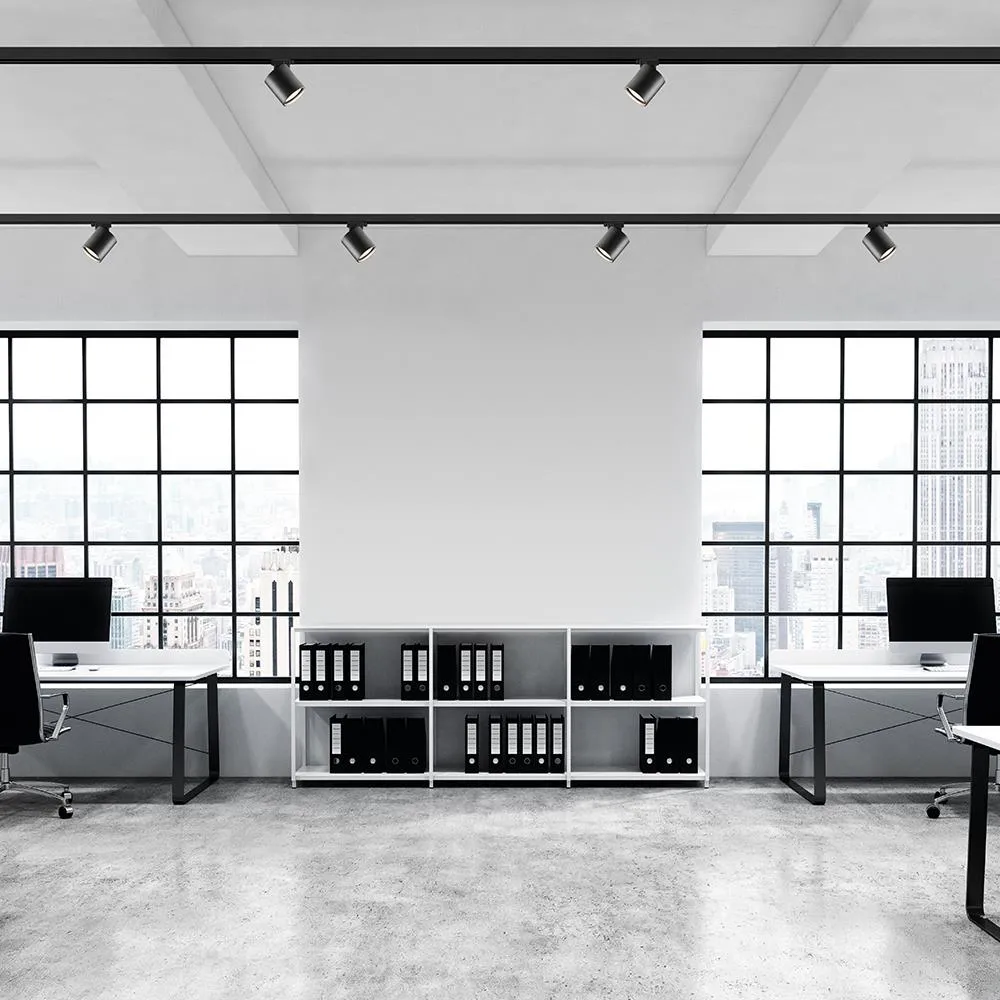 Small Track Spotlight Adjustable - White, Aluminium