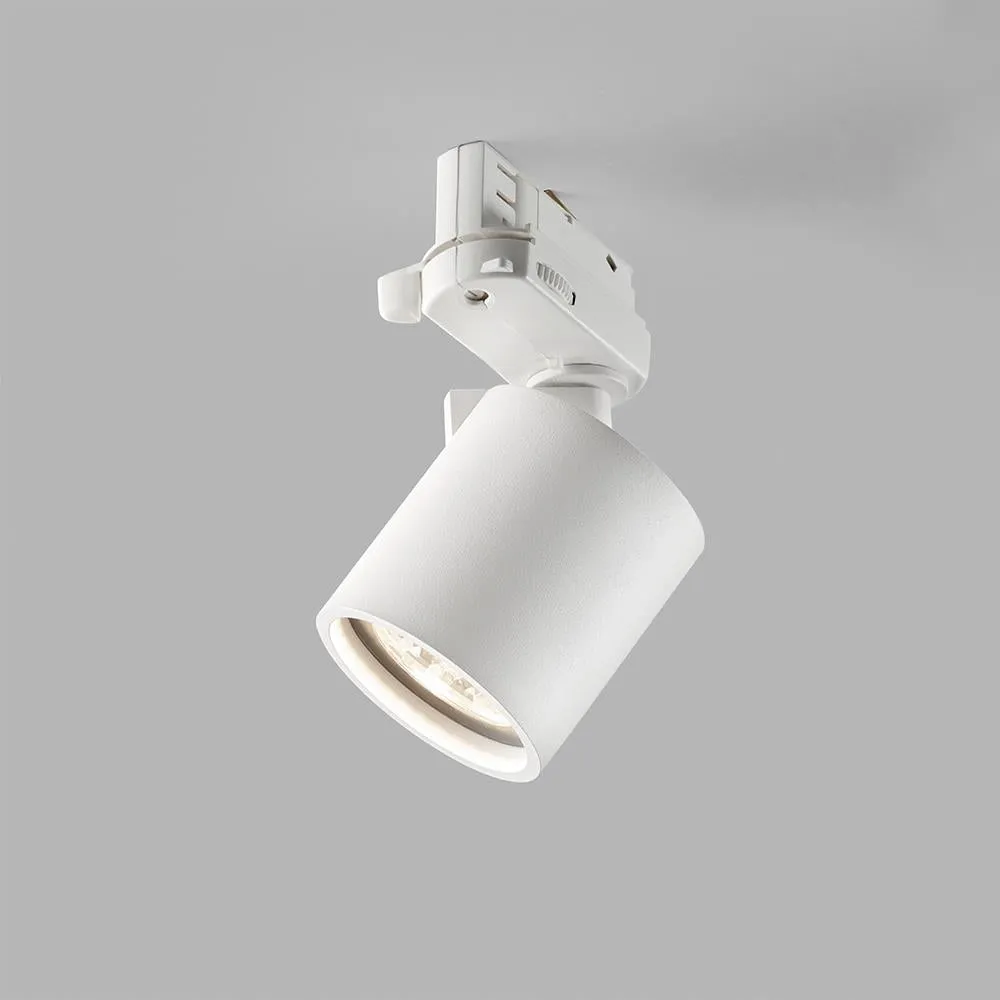 Small Track Spotlight Adjustable - White, Aluminium