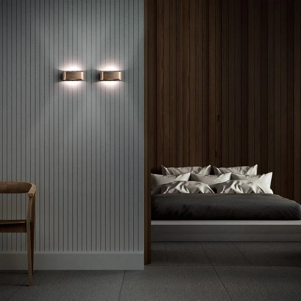 Small Up & Down Wall Light - White, Metal