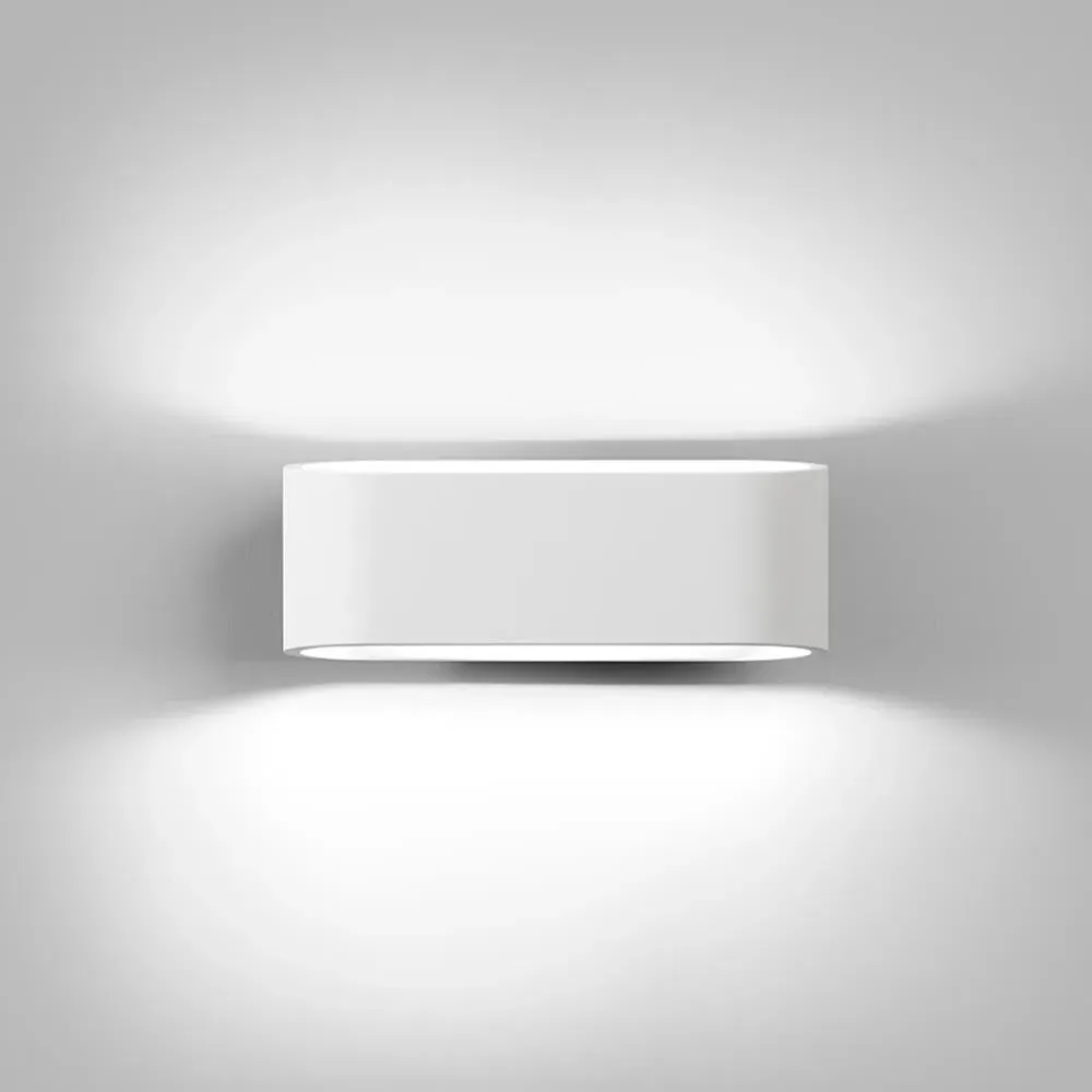 Small Up & Down Wall Light - White, Metal