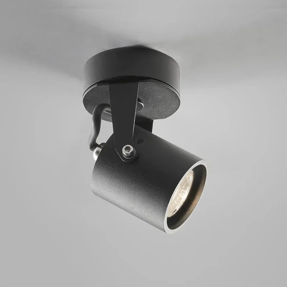 Small Wall Ceiling Spotlight - Black, Aluminium
