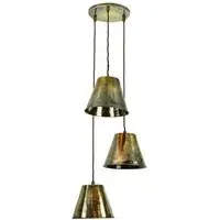 3-Light Cluster Pendant Light - Brass