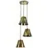 3-Light Cluster Pendant Light - Brass