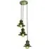 3-Light Cluster Pendant Light - Distressed, Brass
