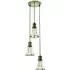 3-Light Cluster Pendant Light - Distressed, Brass