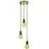 3-Light Cluster Pendant Light - Distressed, Brass