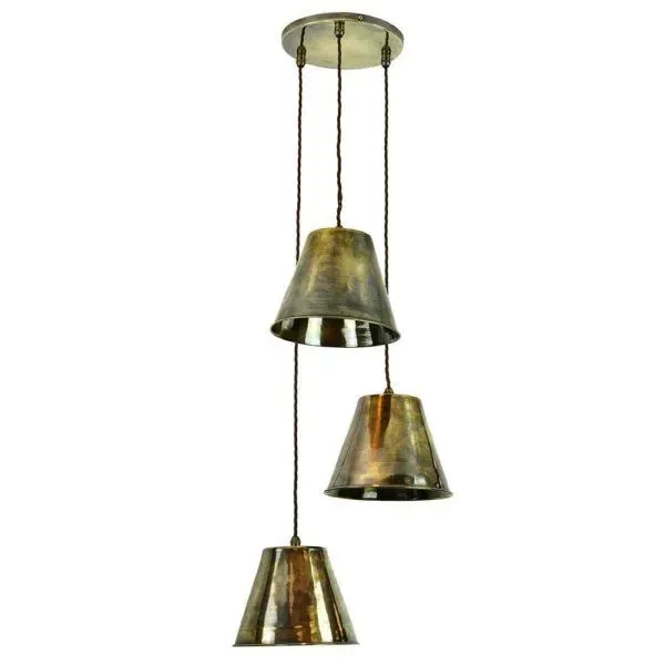 3-Light Cluster Pendant Light - Nickel