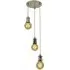 3-Light Cluster Pendant Light - Nickel, Brass