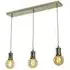 3-Light Pendant Light - Nickel, Brass