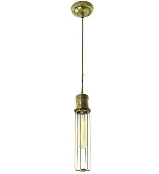 3-Light Pendant Light with Cage - Distressed