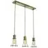 3-Light Pendant Light with Cages - Brass