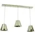 3-Light Pendant Light with Conical Shades - Nickel