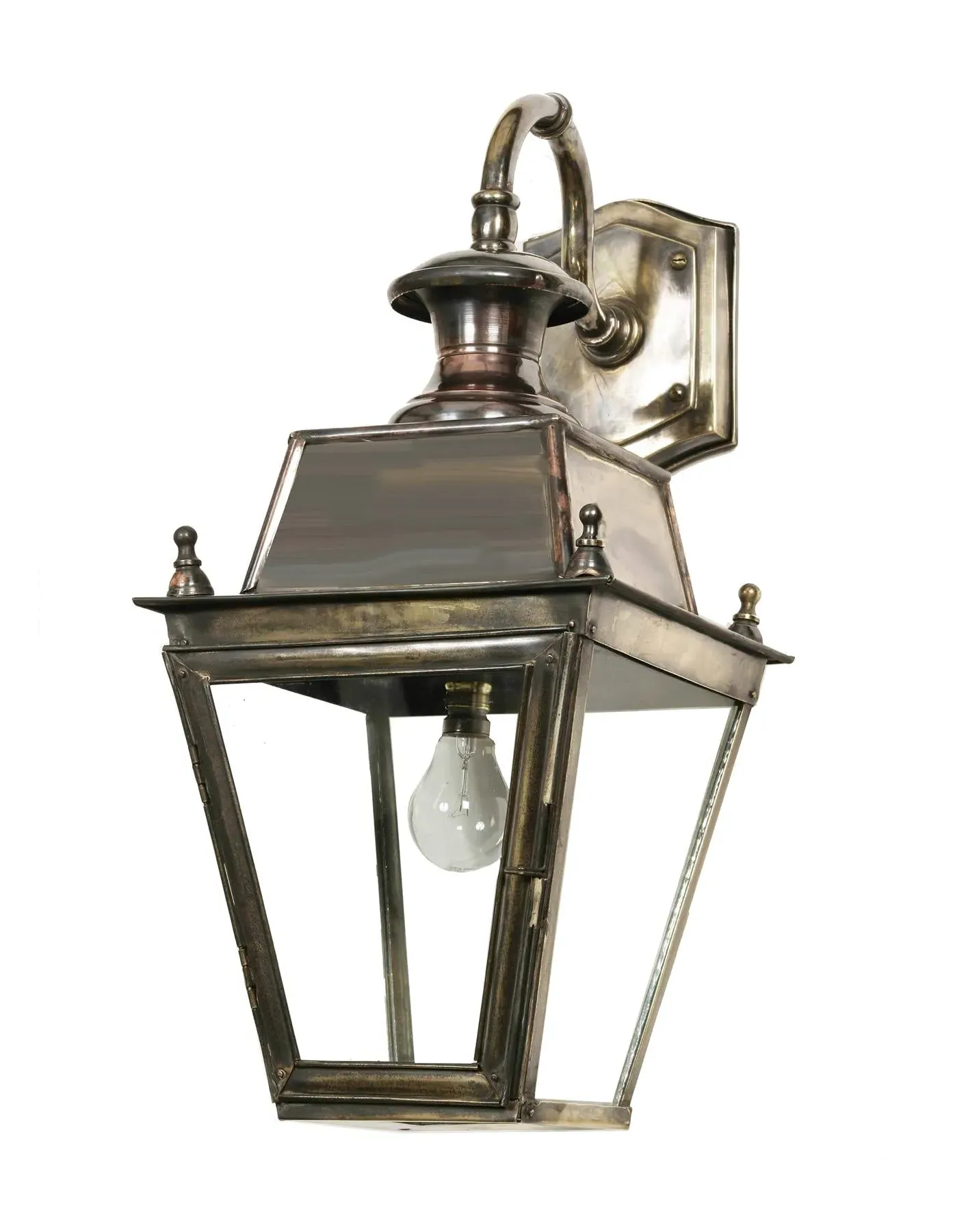 3-Light Wall Light Top Mount - Natural, Brass